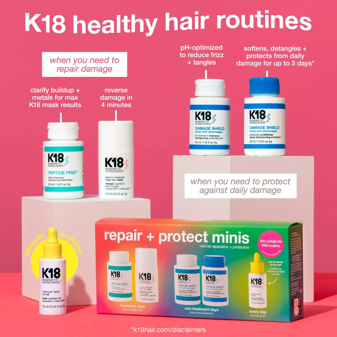 K18 Biomimetic Hairscience Repair + Protect Mini's Hair Set LIMITED EDITION *Pre-Orden*