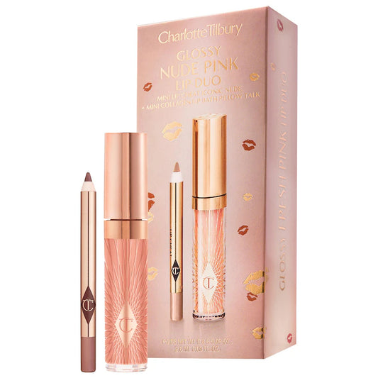 Charlotte Tilbury Mini Glossy Pink Lip Gloss + Lip Liner Set *Pre-Orden*