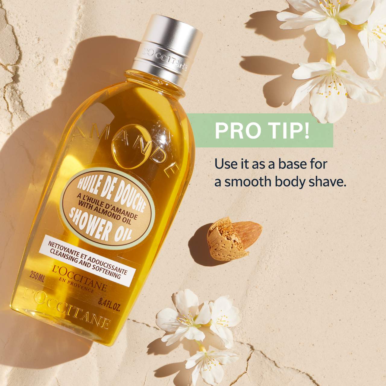 L'Occitane Cleansing And Softening Shower Oil With Almond Oil *Pre-Orden*