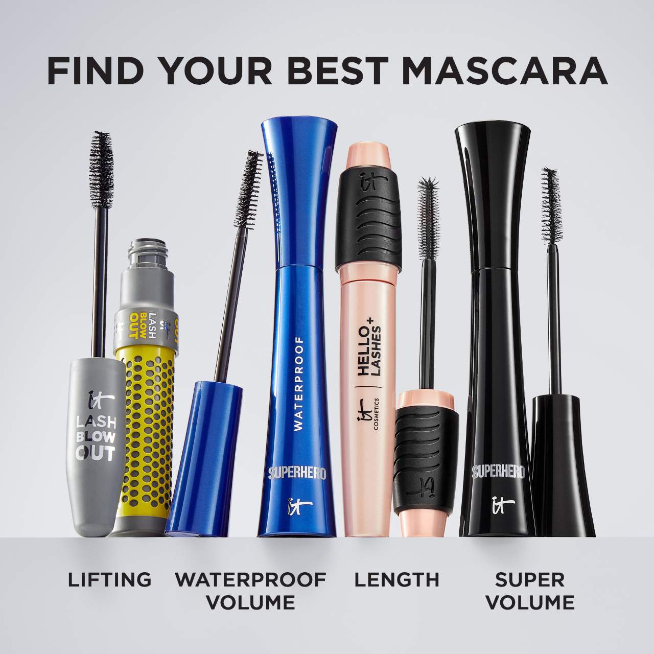 IT Cosmetics Superhero Elastic Stretch Volumizing and Lengthening Mascara *Pre-Orden*