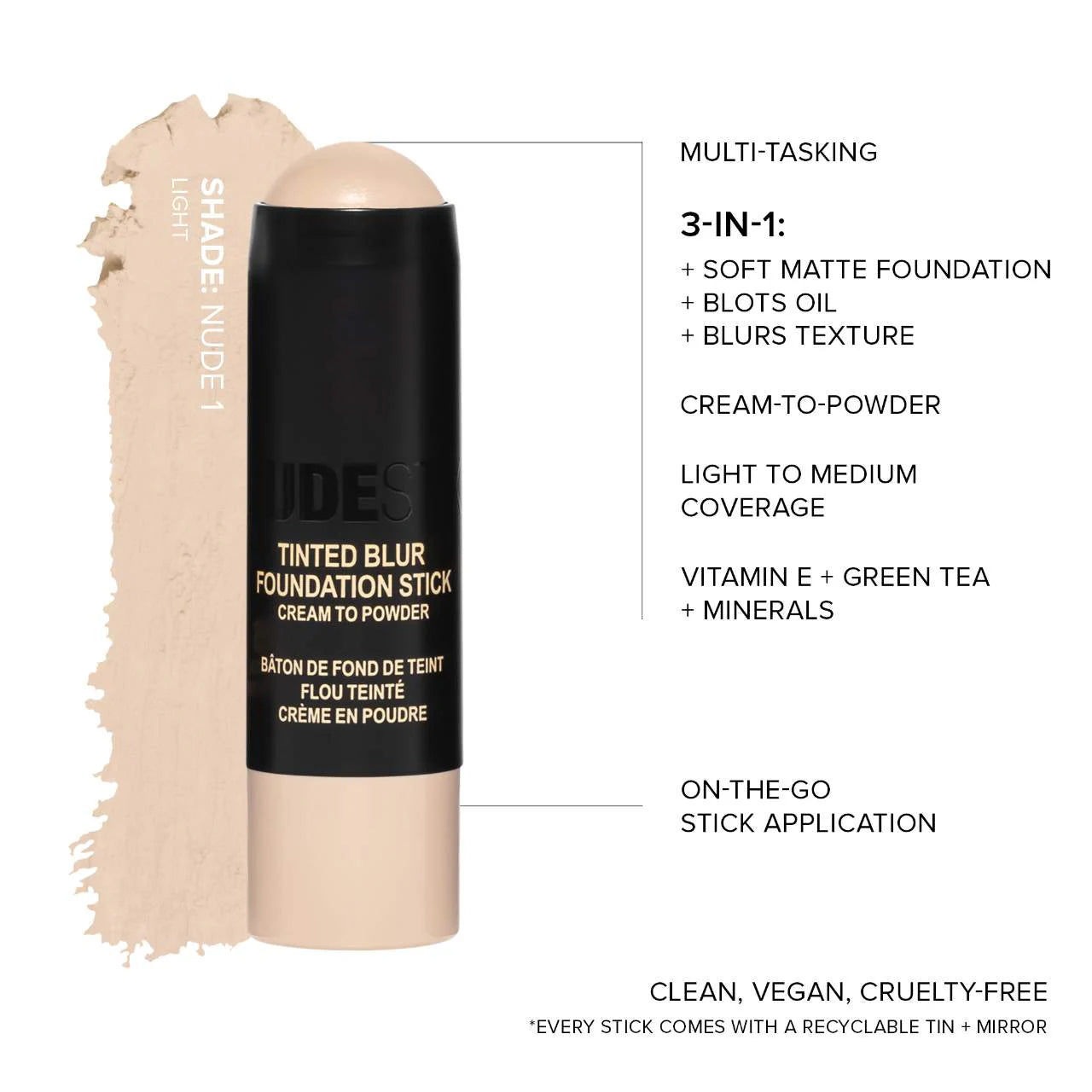 NUDESTIX Tinted Blur Foundation Stick *Pre-Orden*