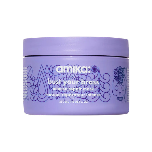 amika Bust Your Brass Cool Blonde Purple Intense Repair Hair Mask LIMITED EDITION *Pre-Orden*