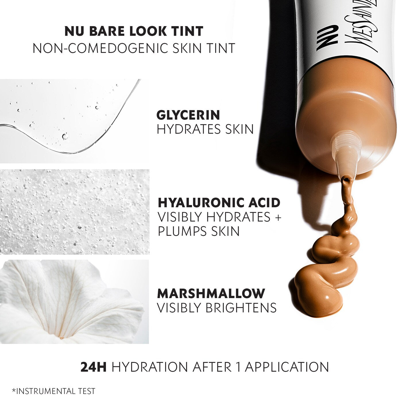 Yves Saint Laurent NU BARE LOOK TINT Hydrating Skin Tint Foundation with Hyaluronic Acid *Pre-Orden*