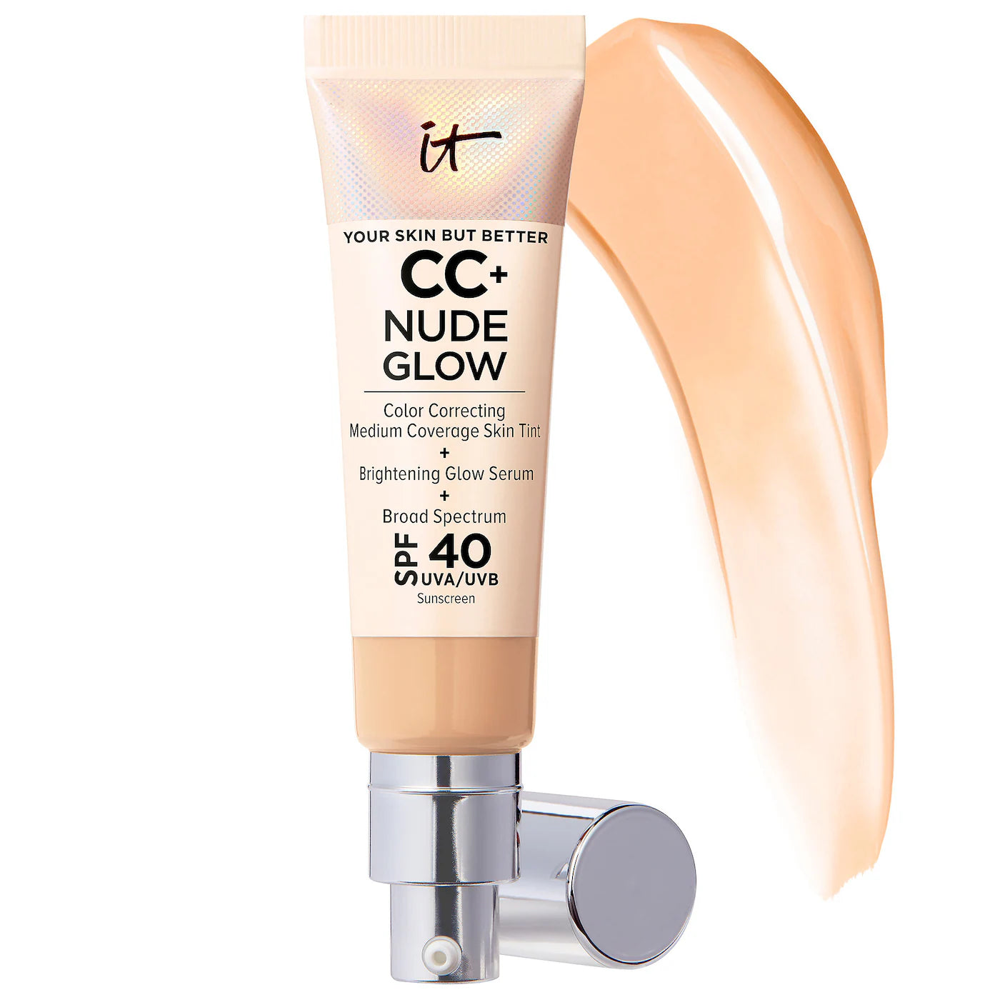 IT Cosmetics CC+ Nude Glow Lightweight Foundation + Glow Serum with SPF 40 and Niacinamide *Pre-Orden*