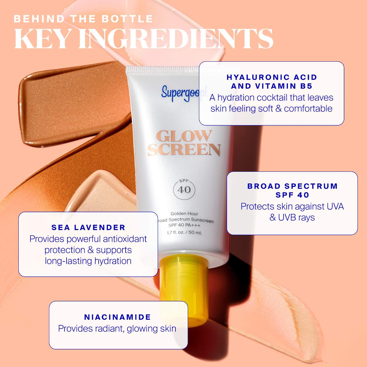 Supergoop! Mini Glowscreen SPF 40 Sunscreen with Hyaluronic Acid + Niacinamide *Pre-Orden*