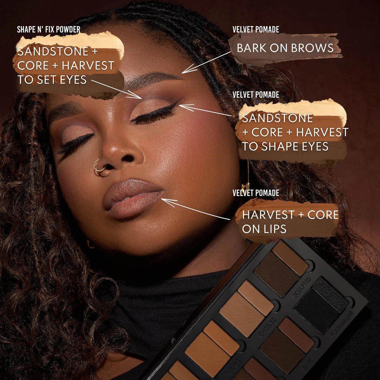 Danessa Myricks Beauty Groundwork: Defining Neutrals - Palette For Eyes, Brows, Face & Lips *Pre-Orden*