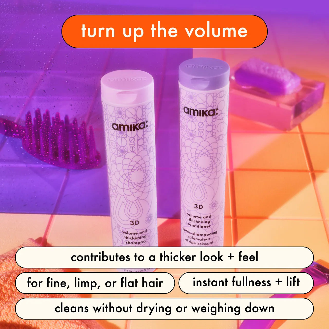 amika 3D Volume and Thickening Shampoo *Pre-Orden*