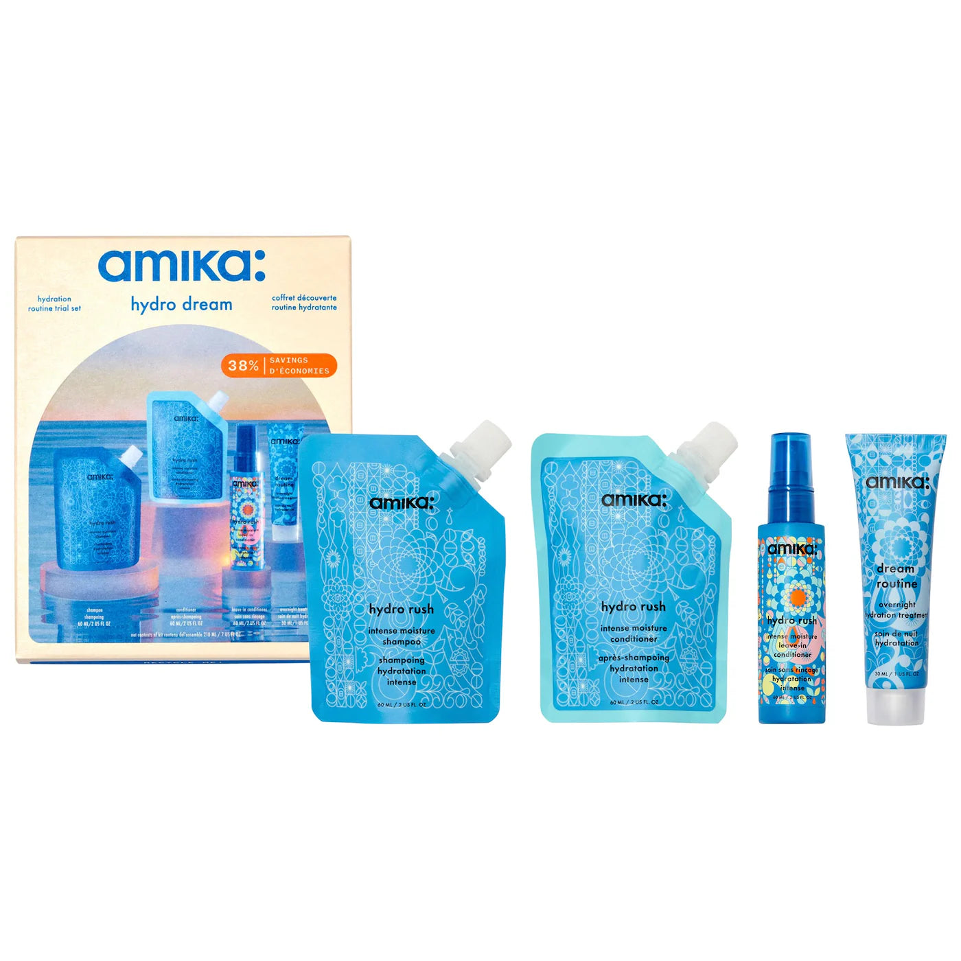 amika Mini Hydro Rush Shampoo & Conditioner Set LIMITED EDITION *Pre-Orden*