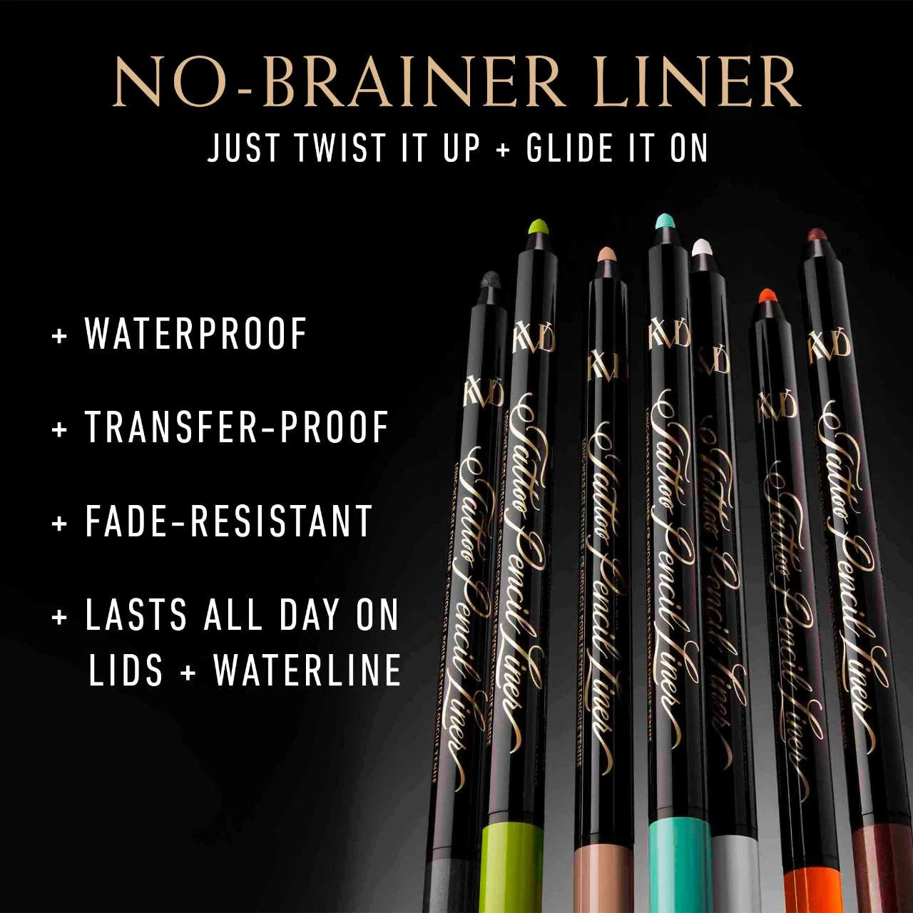 KVD Beauty Tattoo Pencil Liner Waterproof Long-Wear Gel Eyeliner *Pre-Orden*