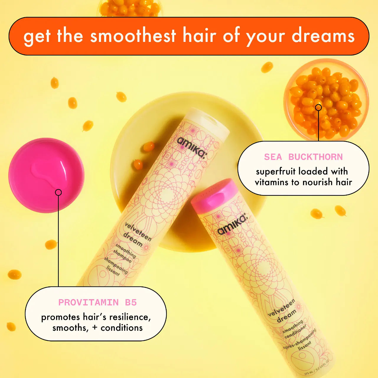 amika Velveteen Dream Anti-Frizz Smoothing Shampoo *Pre-Orden*