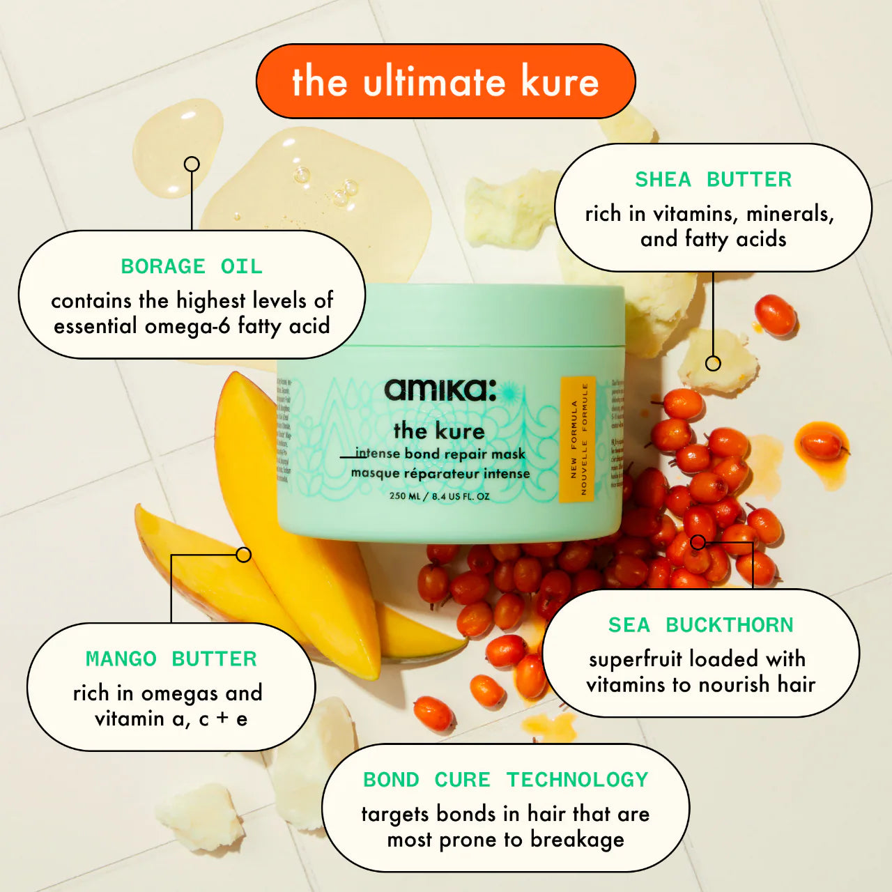 amika Mini The Kure Intense Bond Repair Hair Mask *Pre-Orden*