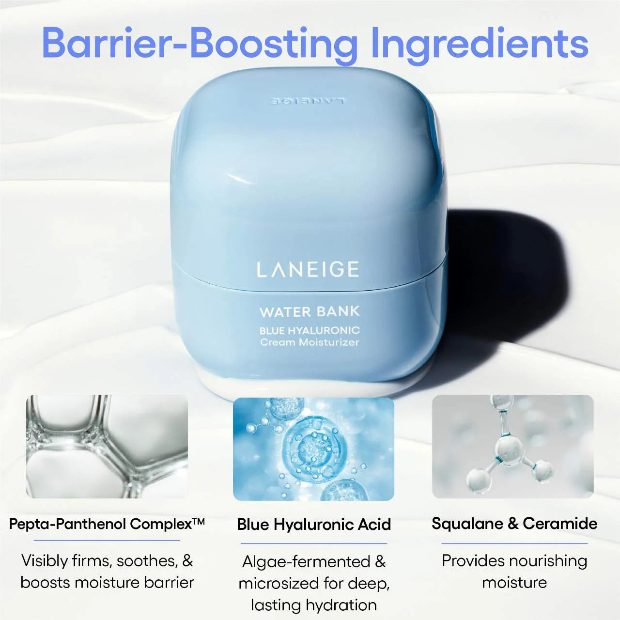 LANEIGE Water Bank Blue Hyaluronic Cream Moisturizer for Moisture Barrier Repair *Pre-Orden*