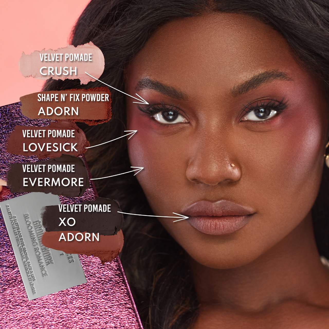 Danessa Myricks Beauty Groundwork: Blooming Romance - Palette For Eyes, Brows, Face & Lips*Pre-Orden*