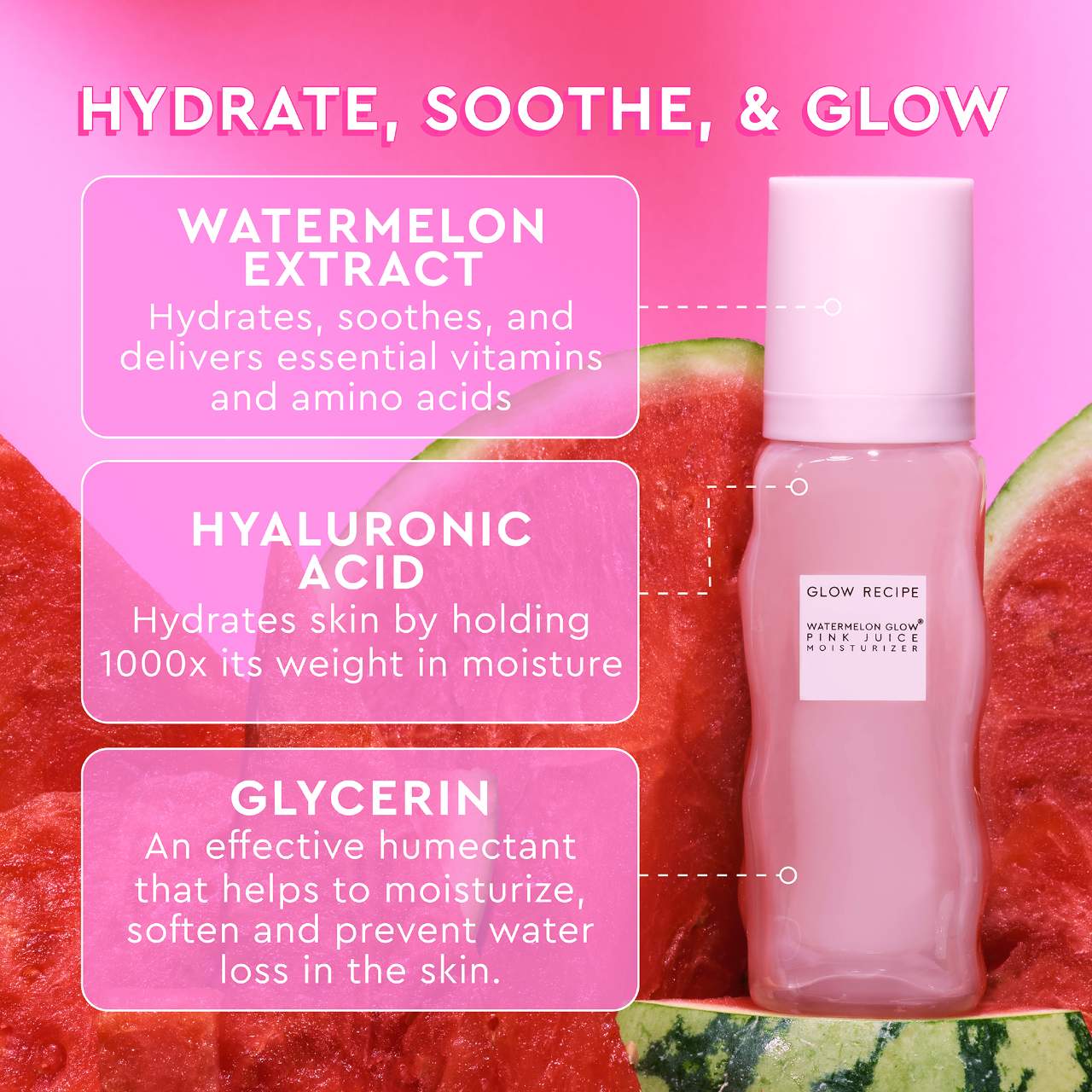 Glow Recipe Watermelon Pink Juice Oil-Free Refillable Moisturizer *Pre-Orden*