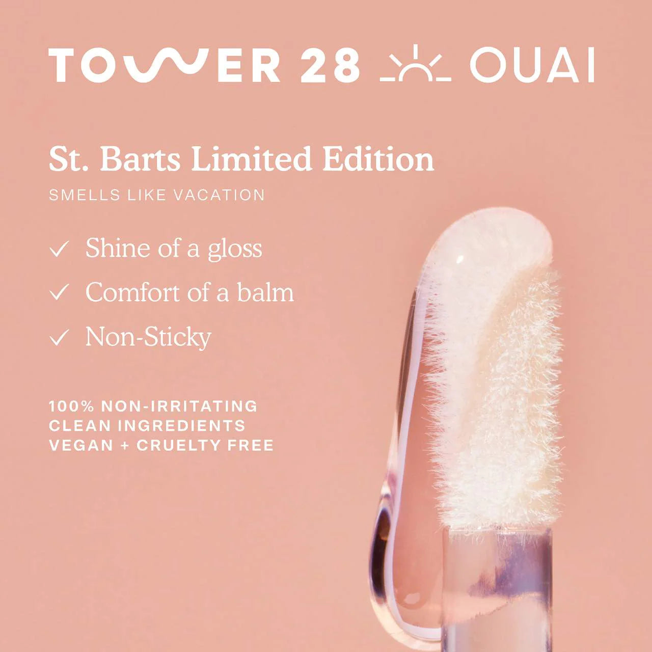 Tower 28 & OUAI ShineOn Lip Jelly Non-Sticky Gloss LIMITED EDITION *Pre-Orden*