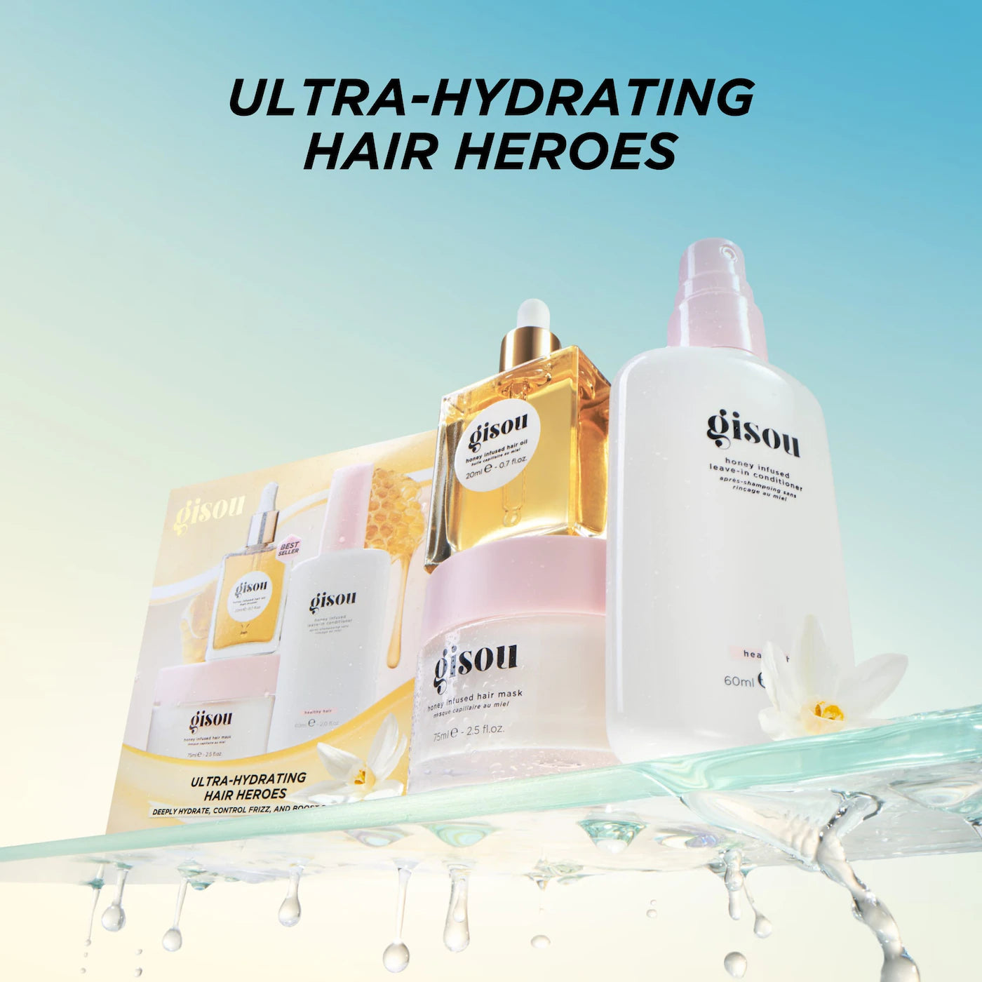 Gisou Ultra-Hydrating Hair Heros Set LIMITED EDITION *Pre-Orden*