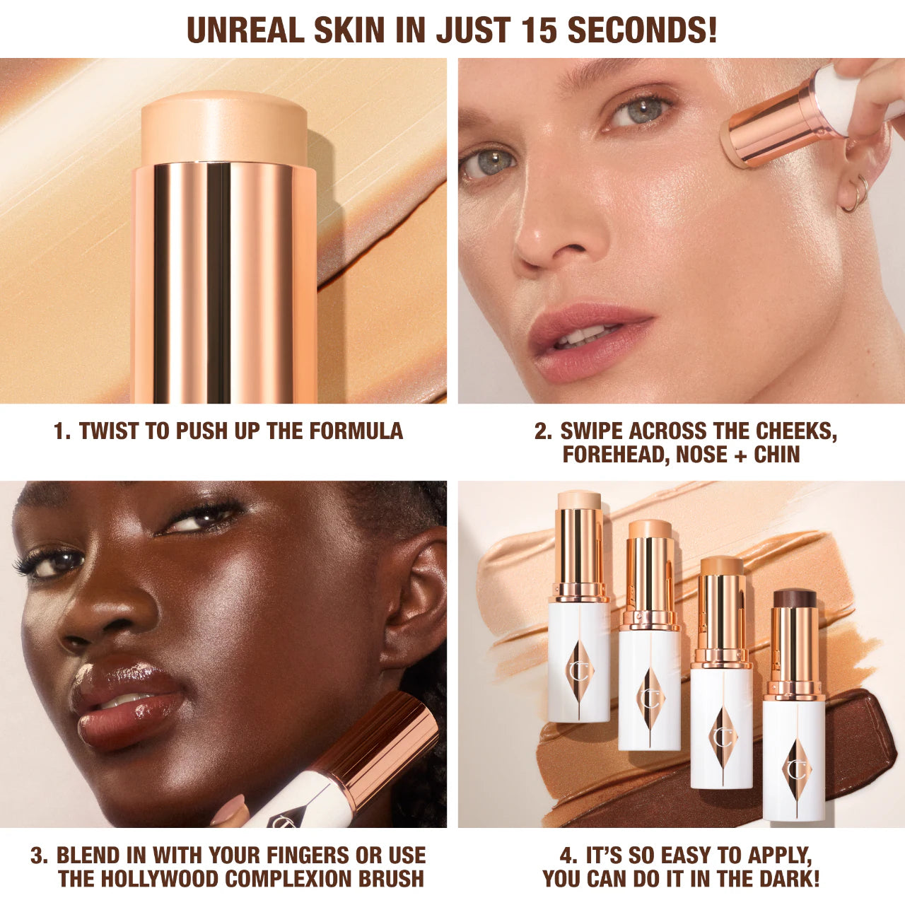 Charlotte Tilbury Unreal Skin Sheer Glow Tint Hydrating Foundation Stick *Pre-Orden*