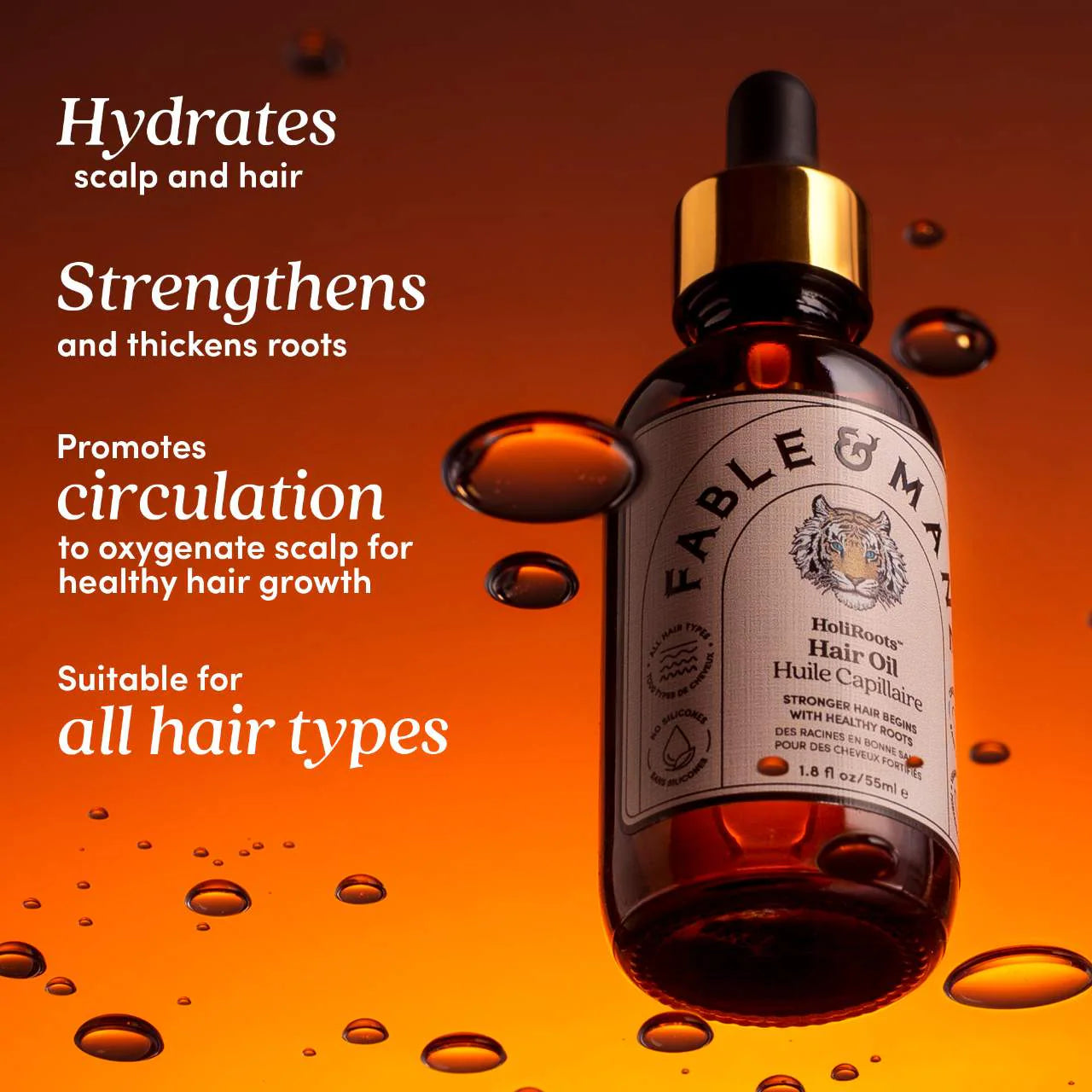 Fable & Mane HoliRoots Pre-Wash Oil, Shampoo and Conditioner Hair Set for Hydration & Repair *Pre-Orden*