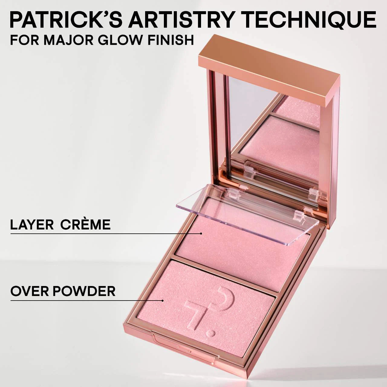 PATRICK TA Major Glow Crème & Powder Light Reflecting Translucent Highlighter Duo *Pre-Orden*