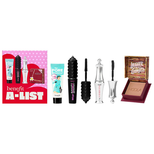 Benefit Cosmetics A-List Bestsellers Mini Mascara, Brow Gel, Bronzer, & Primer Set *Pre-Orden*