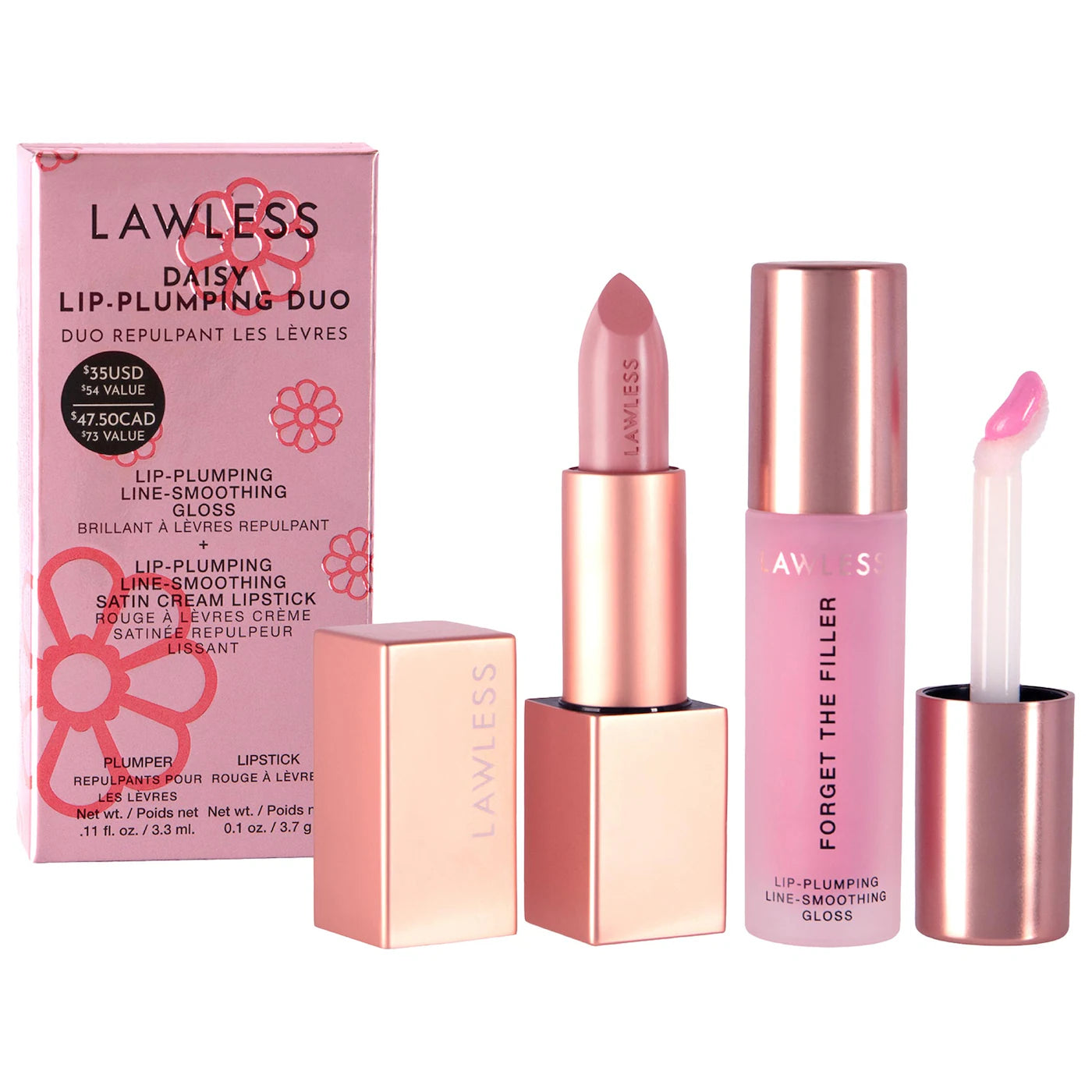 LAWLESS Daisy Plumping Gloss and Lipstick Duo *Pre-Orden*