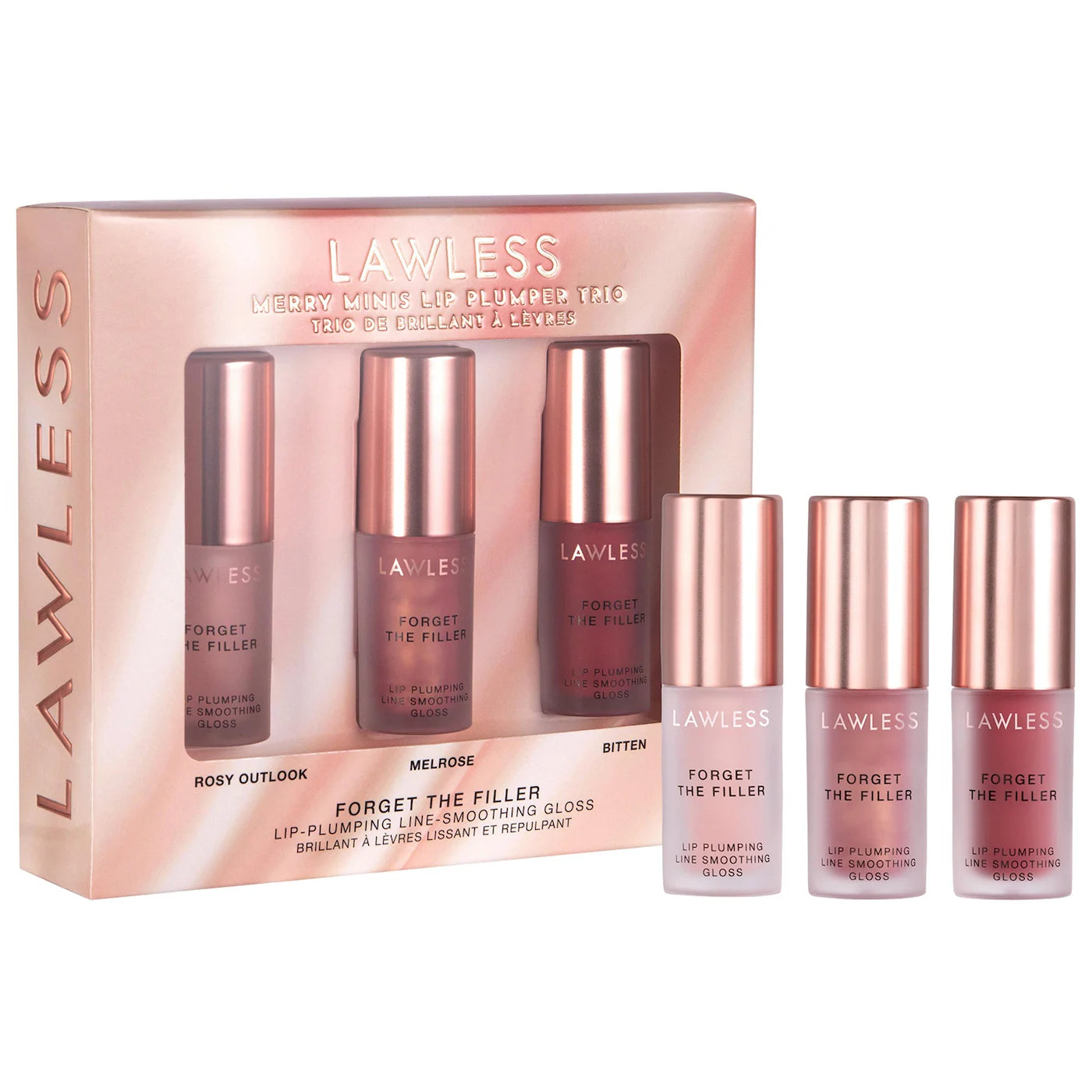 LAWLESS Merry Minis Lip Plumper Gloss Trio Set *Pre-Orden*