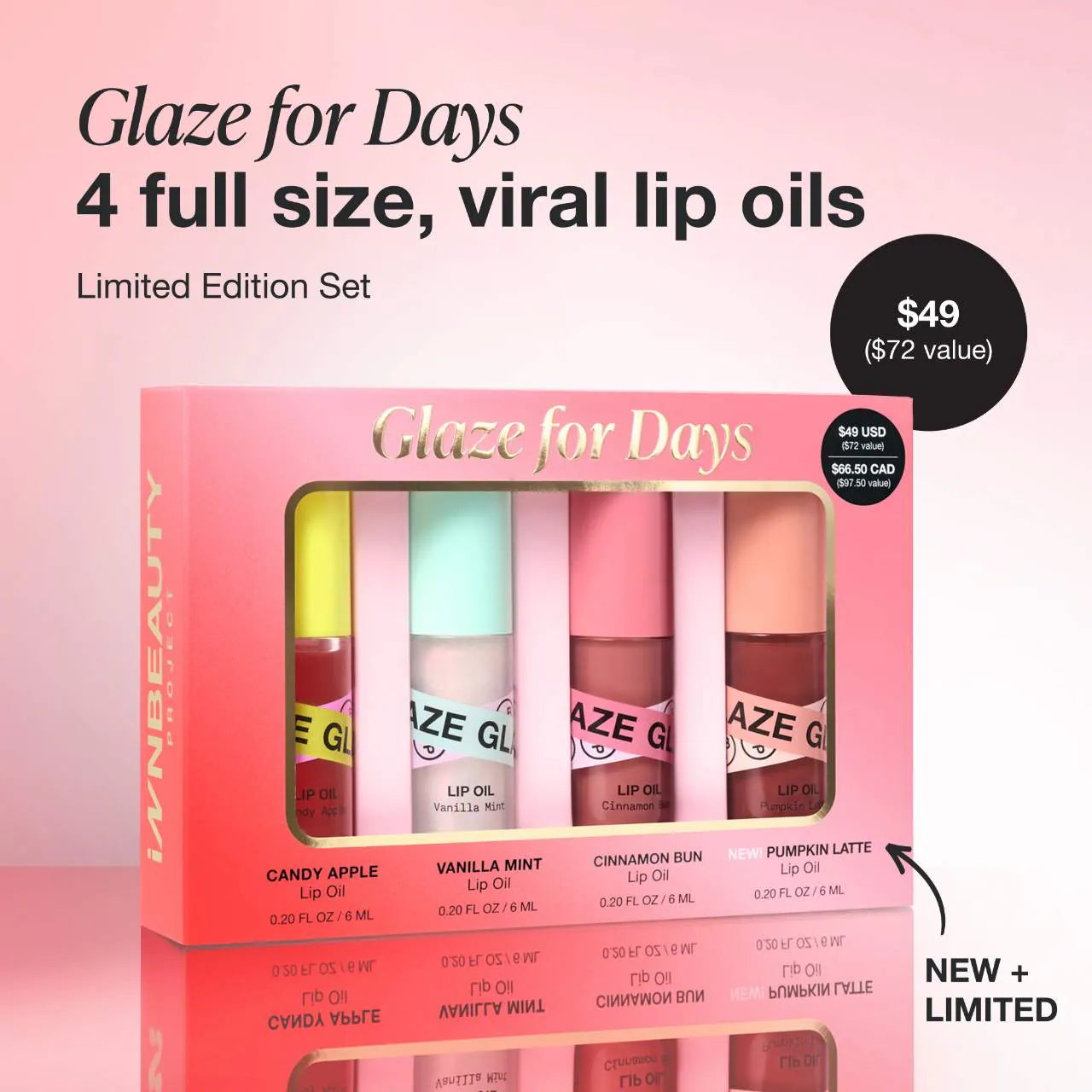 iNNBEAUTY PROJECT Glaze For Days Lip Oil Holiday Kit LIMITED EDITION *Pre-Orden*