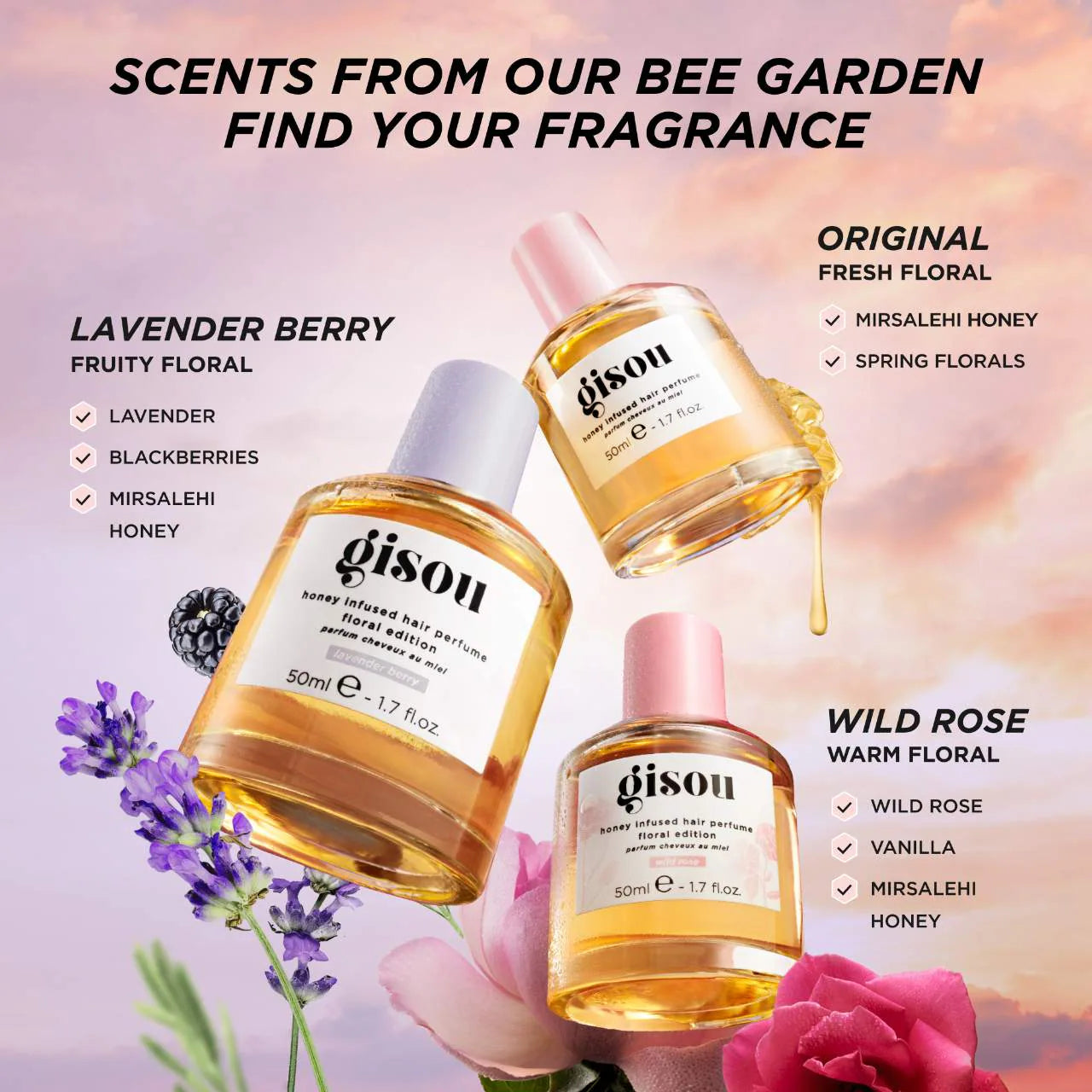 Gisou Honey Infused Lavender Berry Hair Perfume  *Pre-Orden*